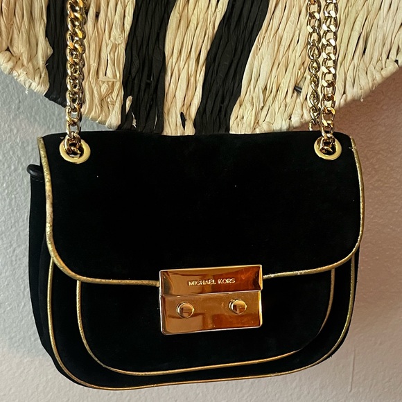 Michael Kors Two Way Black Suede Handbag - Picture 3 of 15